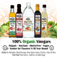 De La Rosa Organic Distilled White Vinegar, Raw & Unfiltered, 5 Liter, Vegan, Gluten Free, Kosher for Passover