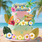 LAST HOE DOWN Hawaiian Cake Topper - Colorful Summer Cake Decorations