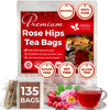 Premium Rosehip Tea Bags, 100% Natural & Pure from Rose Hip Fruits.