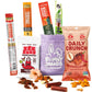 Spicy Jerky & Nuts Gift For Men - Basket Stuffers for Adults Prefilled w Curated Exotic Beef Jerky - Premade Gift Bag for Dad, M