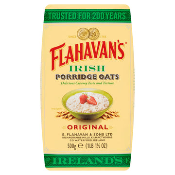 Flahavan's Irish Porridge Oats, 500g (17.6 oz) - Creamy, Nutritious Breakfast Cereal for Healthy Start