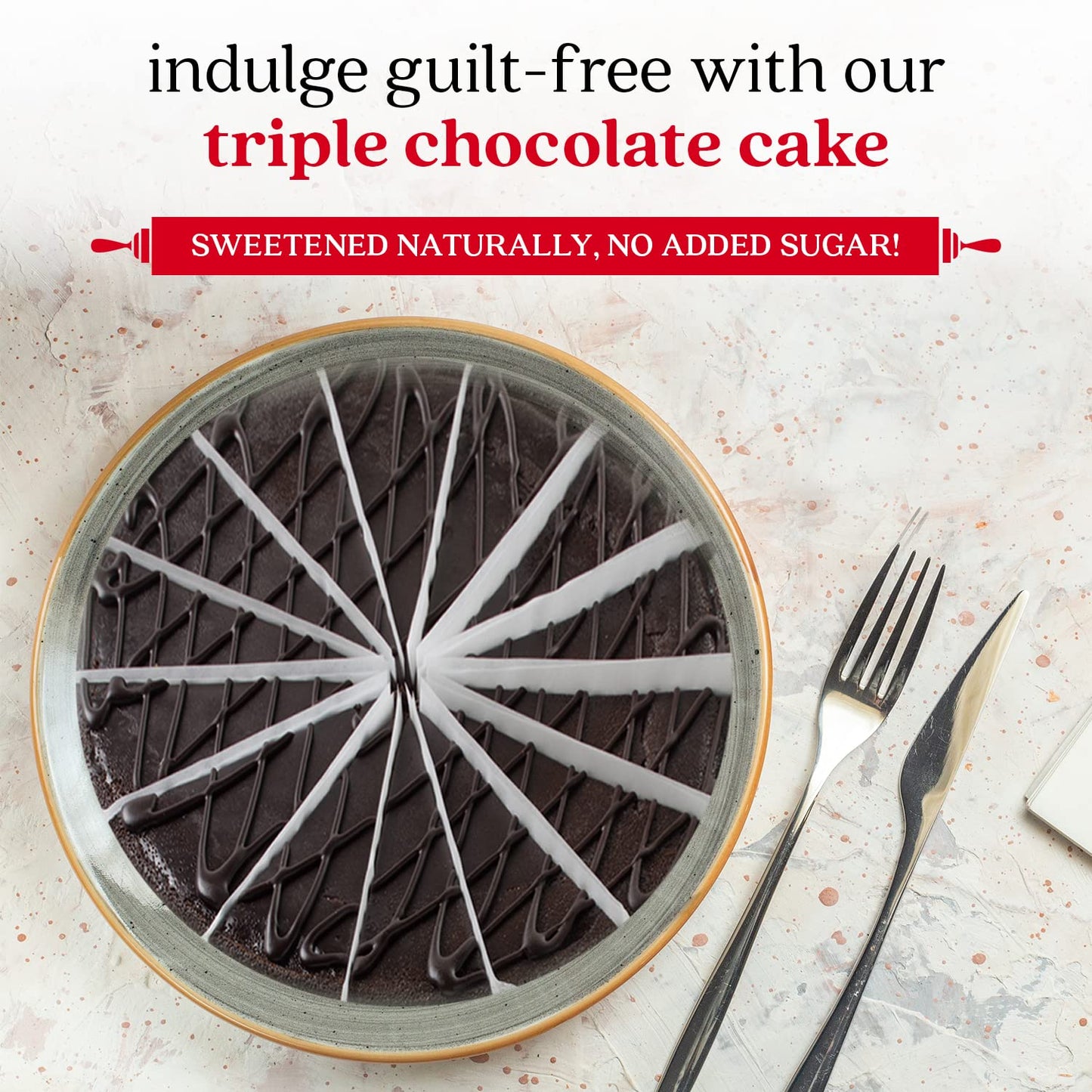 David'S Cookies Chocolate Truffle Cake 10'' - Birthday Cake For Delivery No Sugar Added Pre-Sliced 14 Pcs. Creamy Chocolate Cake