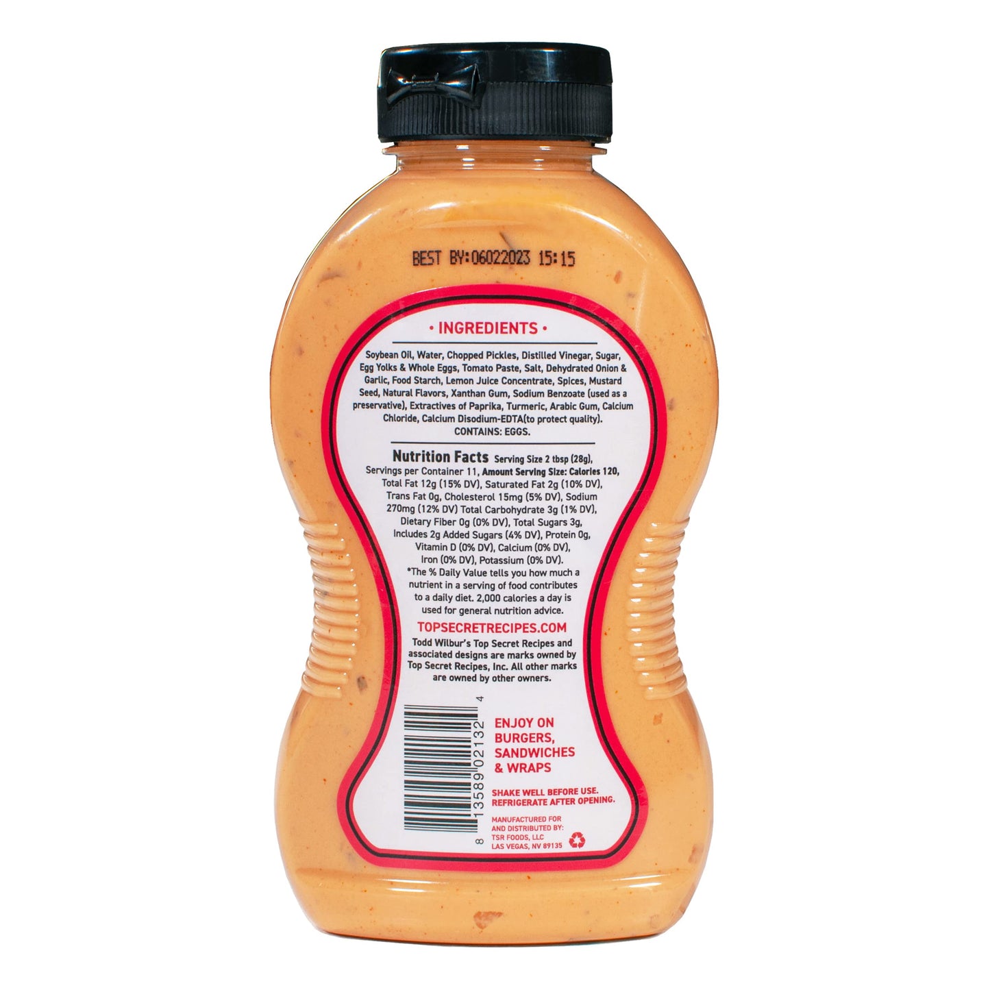 Todd Wilbur s Top Secret Burger Secret Spread (Like In-N-Out Burger Sauce) - Use on Burgers, Sandwiches, and Wraps - MSG & Glut