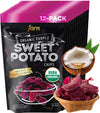 Jans Organic Sweet Potato Chips Purple, 12 x 4 oz - Baked AIP Sweet Potatoe Chips, Gluten Free Healthy Snack, Non GMO Vegetable 