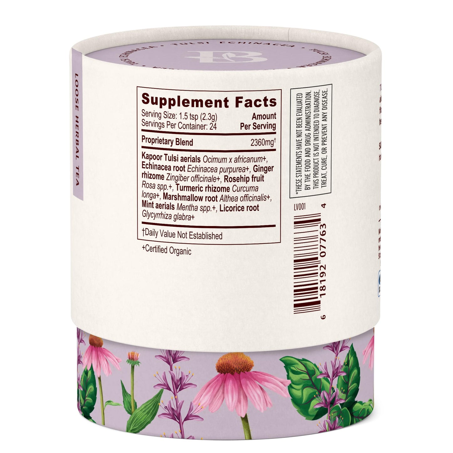 Banyan Botanicals Tulsi Echinacea Herbal Tea - Organic, Caffeine Free, 2 oz, Non-GMO, Loose Leaf