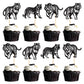 24 Pack Tiger Cupcake Toppers Jungle Safari Animal Tiger Cupcake Picks Tiger Birthday Cake Decorations for Baby Shower Birthday 