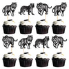 24 Pack Tiger Cupcake Toppers Jungle Safari Animal Tiger Cupcake Picks Tiger Birthday Cake Decorations for Baby Shower Birthday 
