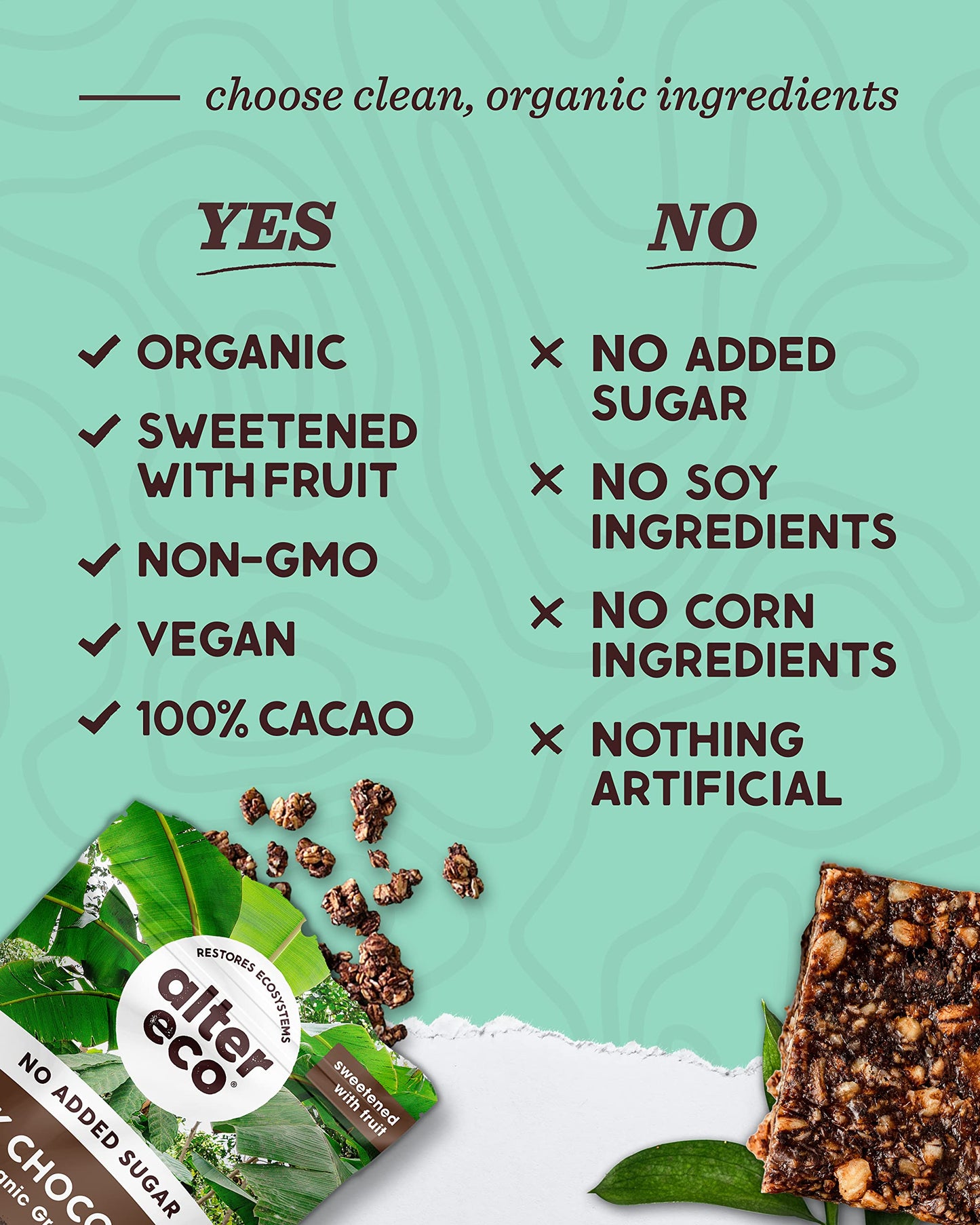 Alter Eco Dark Chocolate Granola, Organic Vegan Snack, 1 Ounce Pack, Naturally Sweetened with Fruit