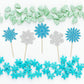30Pcs Snowflake Cupcake Toppers Silver Blue Glitter Snowflake Cupcake Picks For Winter Frozen Theme Baby Shower Kids Birthday Ch