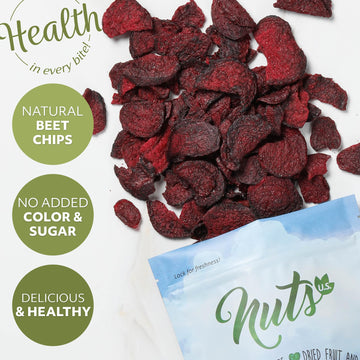 Nuts U.S. - Beet Chips | Sea-Salted | No Color Added And No Sugar Added | All Natural | Delicious And Healthy | Bulk Chips (Beet