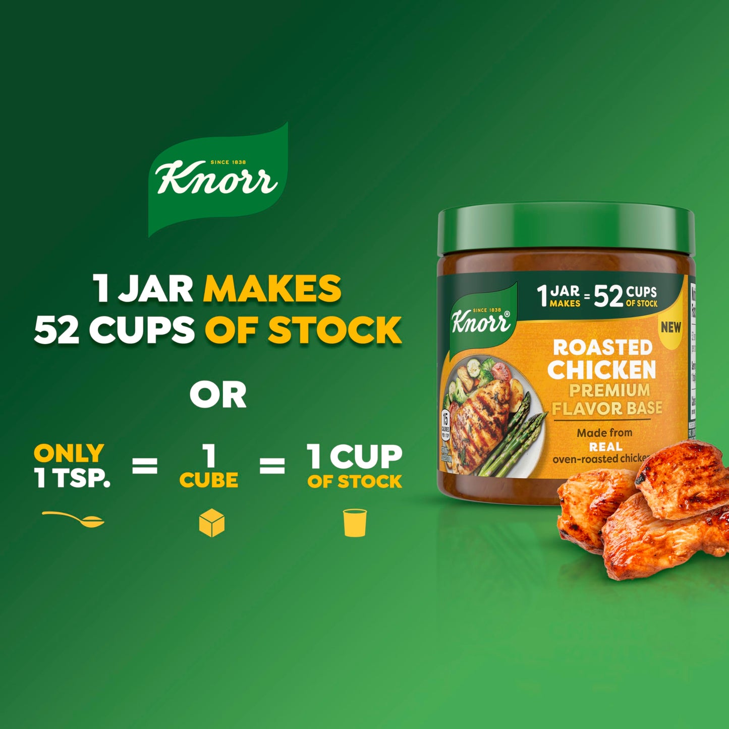 Knorr enhanced Flavor Base Roasted Chicken Versatile & Easy to Use 11 OZ