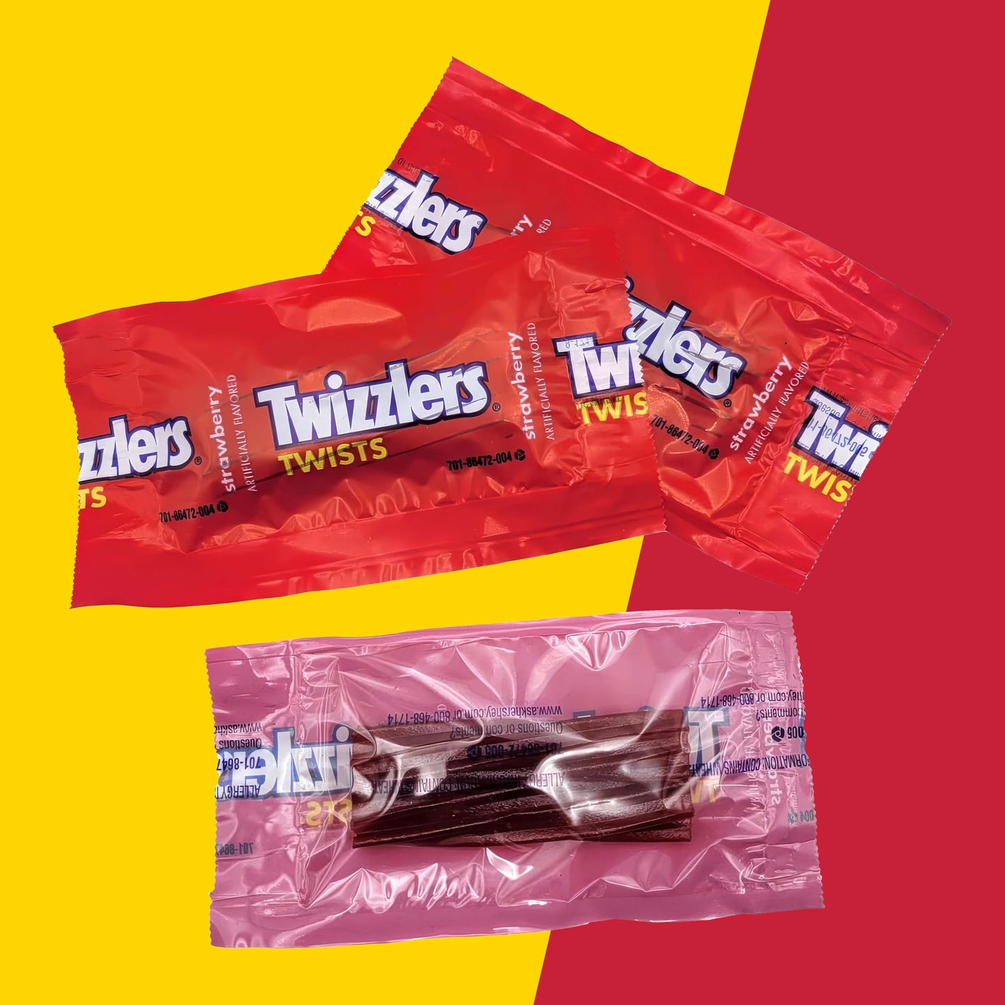 Strawberry Twists Licorice Candy - 1Lb Bag (Approx. 44 Pieces), Individually Wrapped Sweet And Chewy Treats For Snacking, Partie