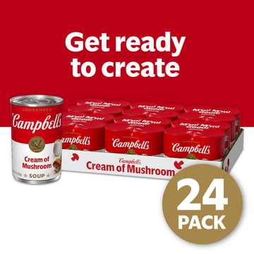 Campbell's Condensed Cream of Mushroom Soup, 10.5 oz Can (6 Packs of 4)