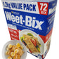 Aussie Made Weet-Bix 97% Wholegrain (1.2kg VALUE PACK 72 BIX) By Sanitarium Health Food Company Australia. Low in Sugar. Goodnes