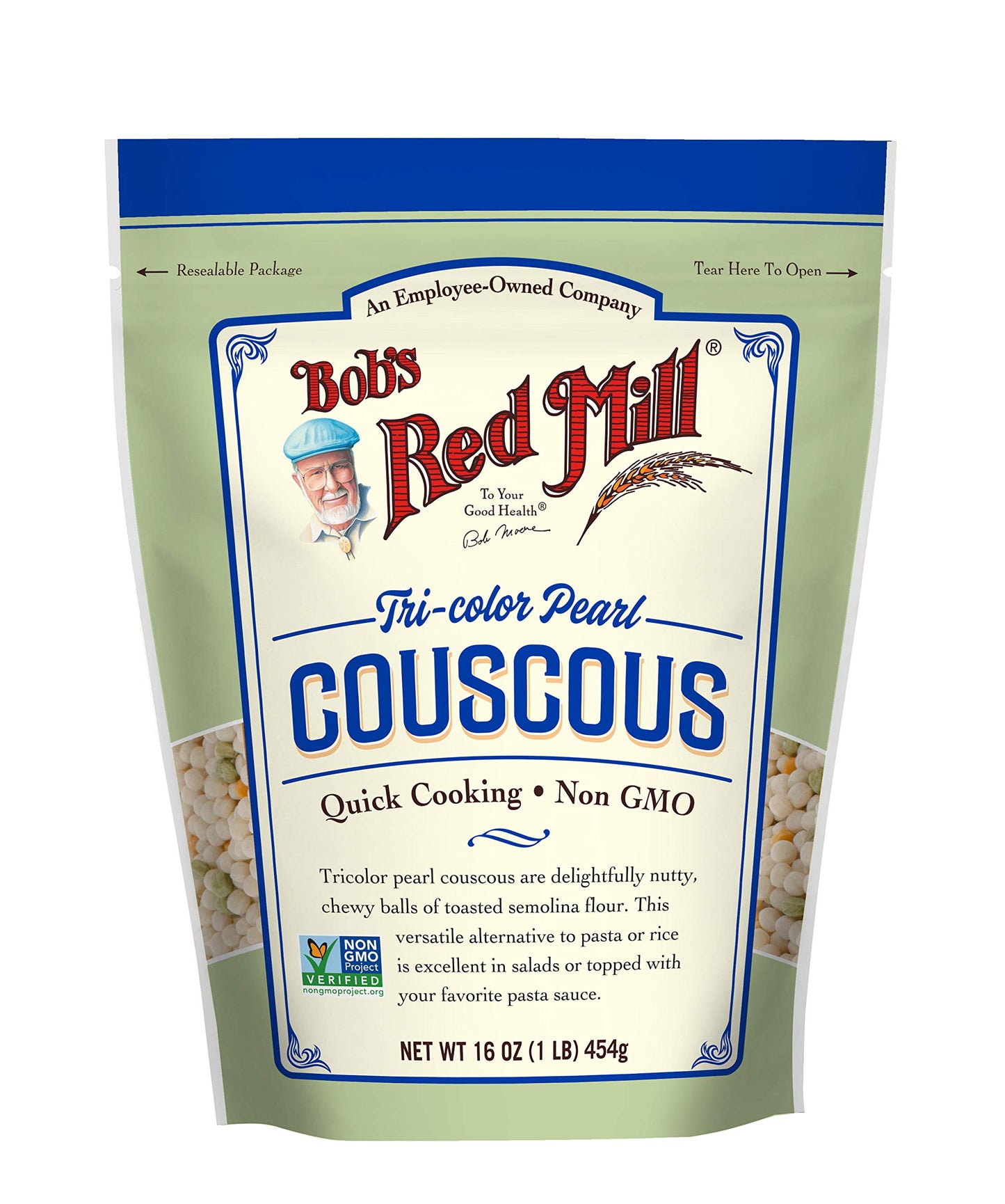 Bobs Red Mill Pearl Couscous, Traditional, Non-GMO, 1 Pound (Pack of 4), Natural