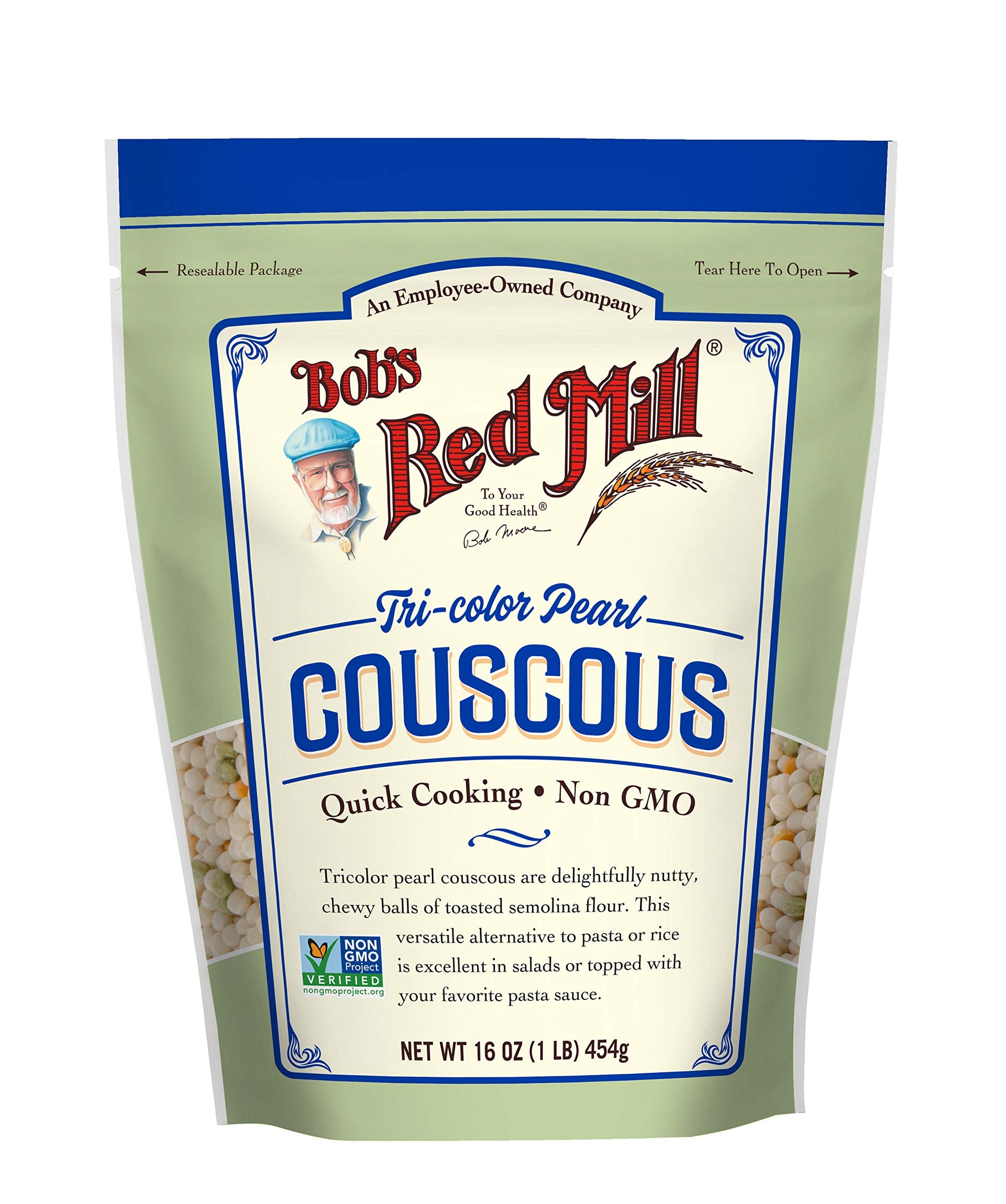 Bobs Red Mill Pearl Couscous, Traditional, Non-GMO, 1 Pound (Pack of 4), Natural