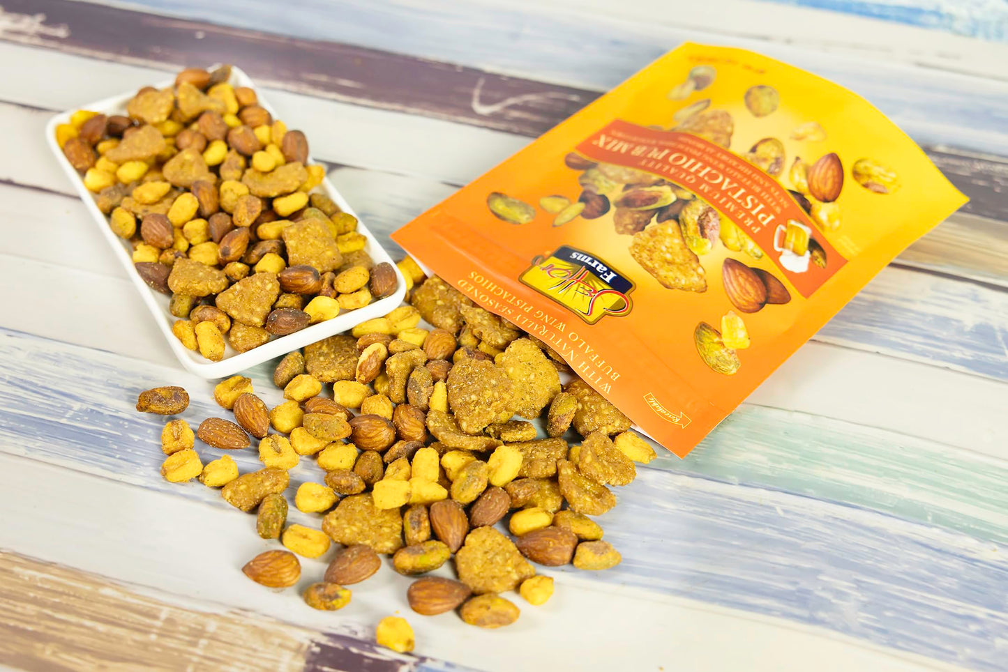 Setton Farms Pistachio Pub Mix 11 Oz. Value Bag. With Buffalo Wing Pistachios, Ranch Corn Nuts, Honey Roasted Sesame Chips And H