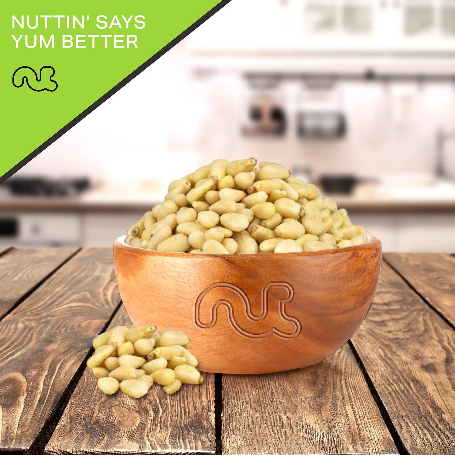 NUT CRAVINGS - Raw Pine Nuts Pignolias, Unsalted, Shelled, (80oz - 5 LB) Bulk Nuts Packed Fresh in Resealable Bag - Kosher Healt