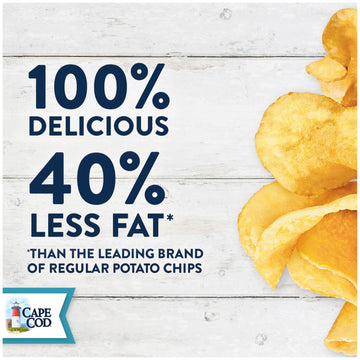Cape Cod Potato Chips, Less Fat Sea Salt & Vinegar Kettle Chips, 7.5 Oz