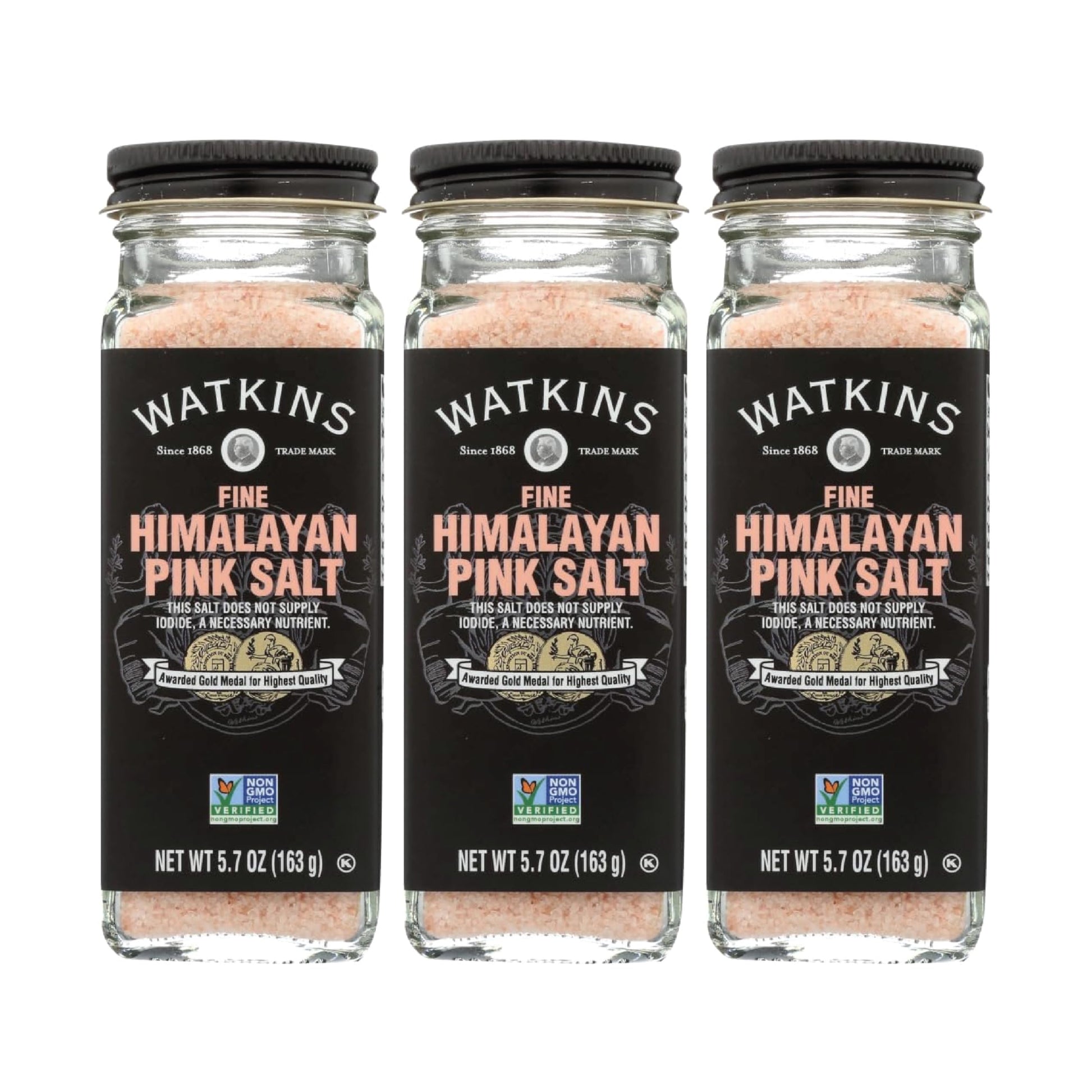 Watkins Fine Himalayan Pink Salt, 5.7 Ounce, Pack of 3