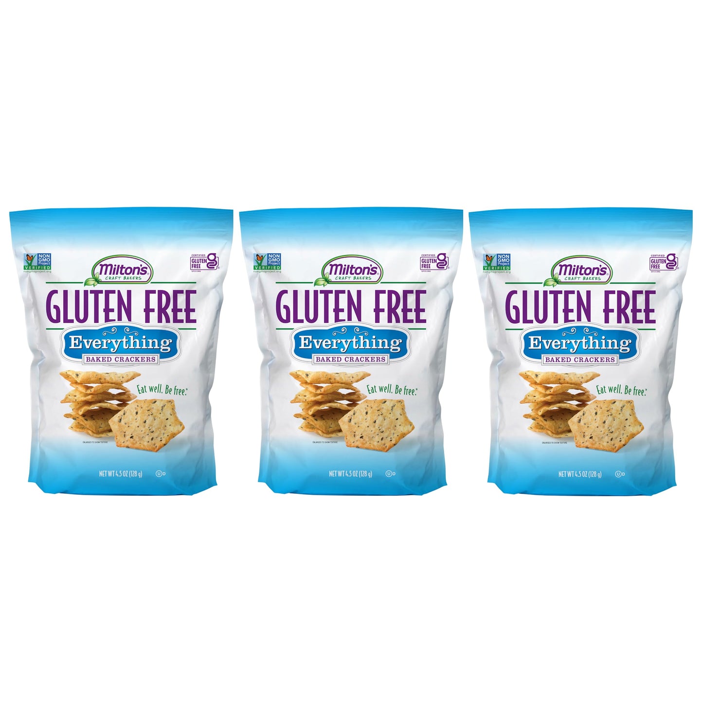 Milton'S Craft Bakers Gluten Free Everything Crackers - Baked Everything Crackers, Everything Bagel Inspired, Non-Gmo Project Ve