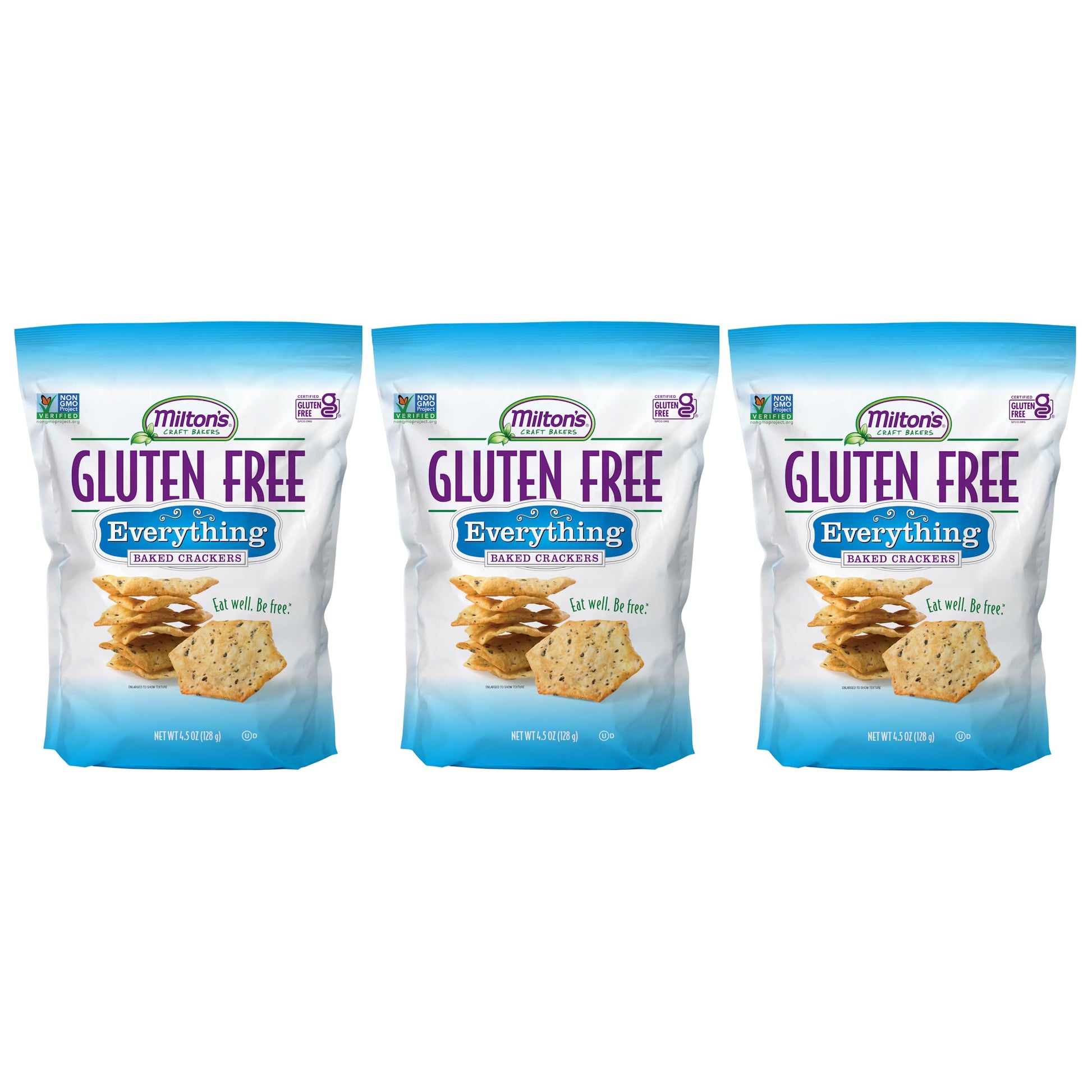 Milton'S Craft Bakers Gluten Free Everything Crackers - Baked Everything Crackers, Everything Bagel Inspired, Non-Gmo Project Ve