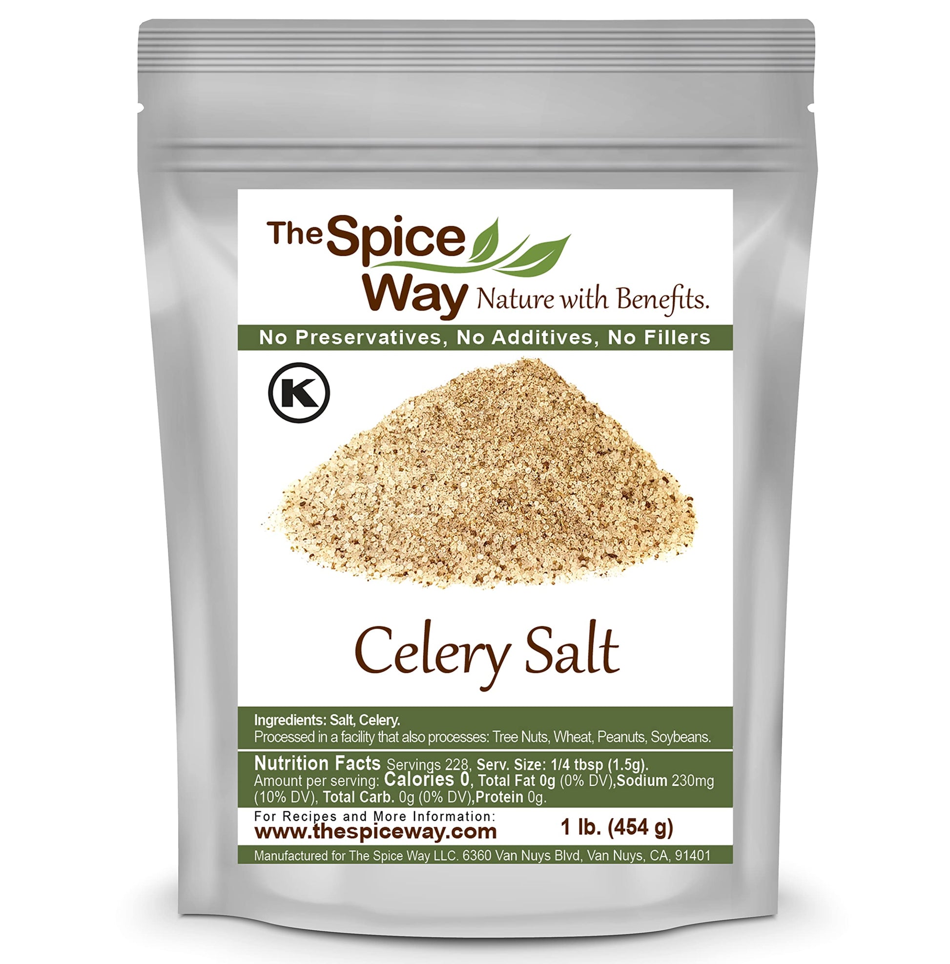 The Spice Way Celery Salt - 1 Lb. - Fresh Celery Salt Seasoning Blend