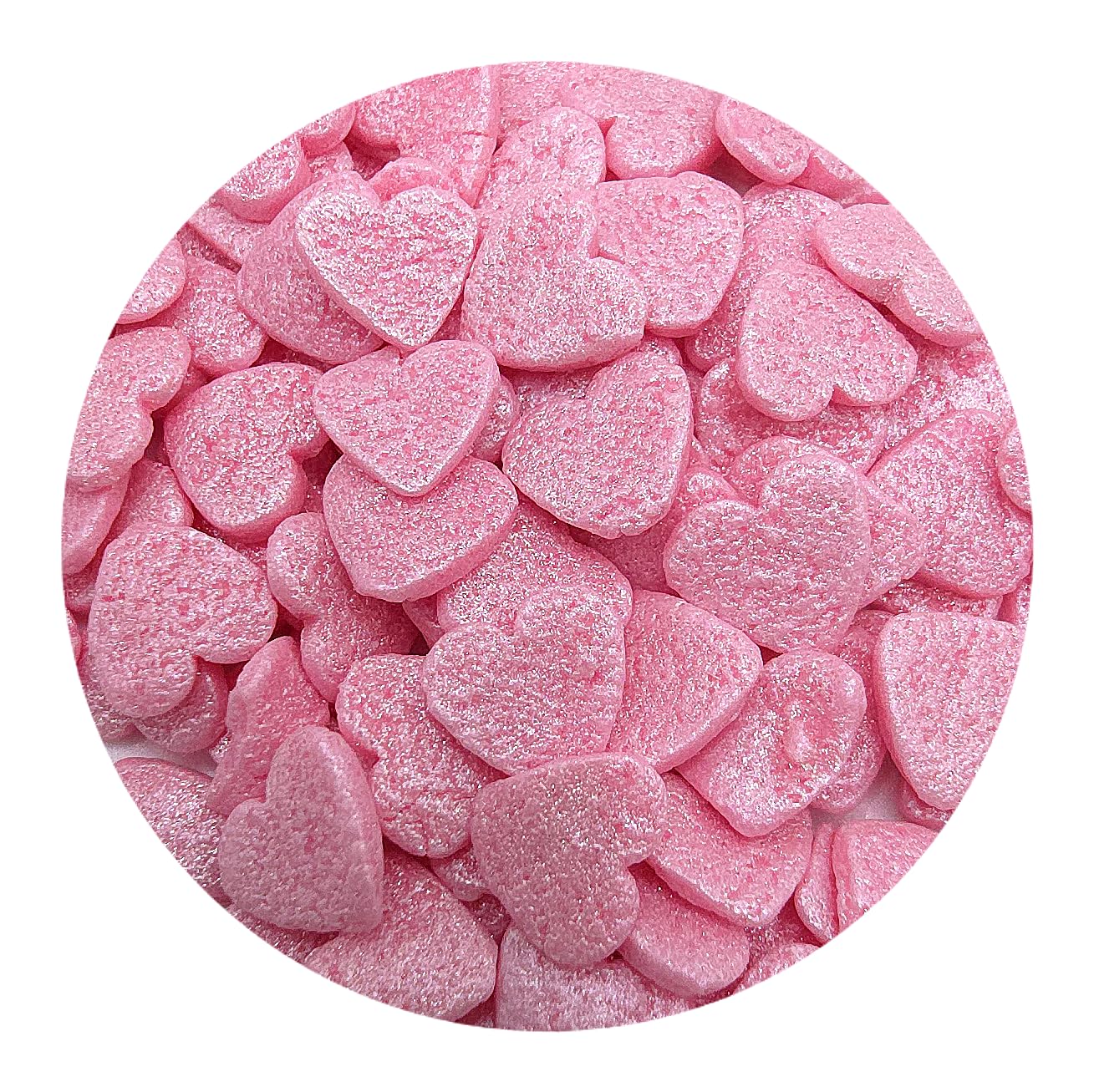 NCS Pink Pearl Heart Edible Sprinkles, 8 ounces - Great for Cupcakes, Cookies, Cakes, Donuts, Cakes Pops
