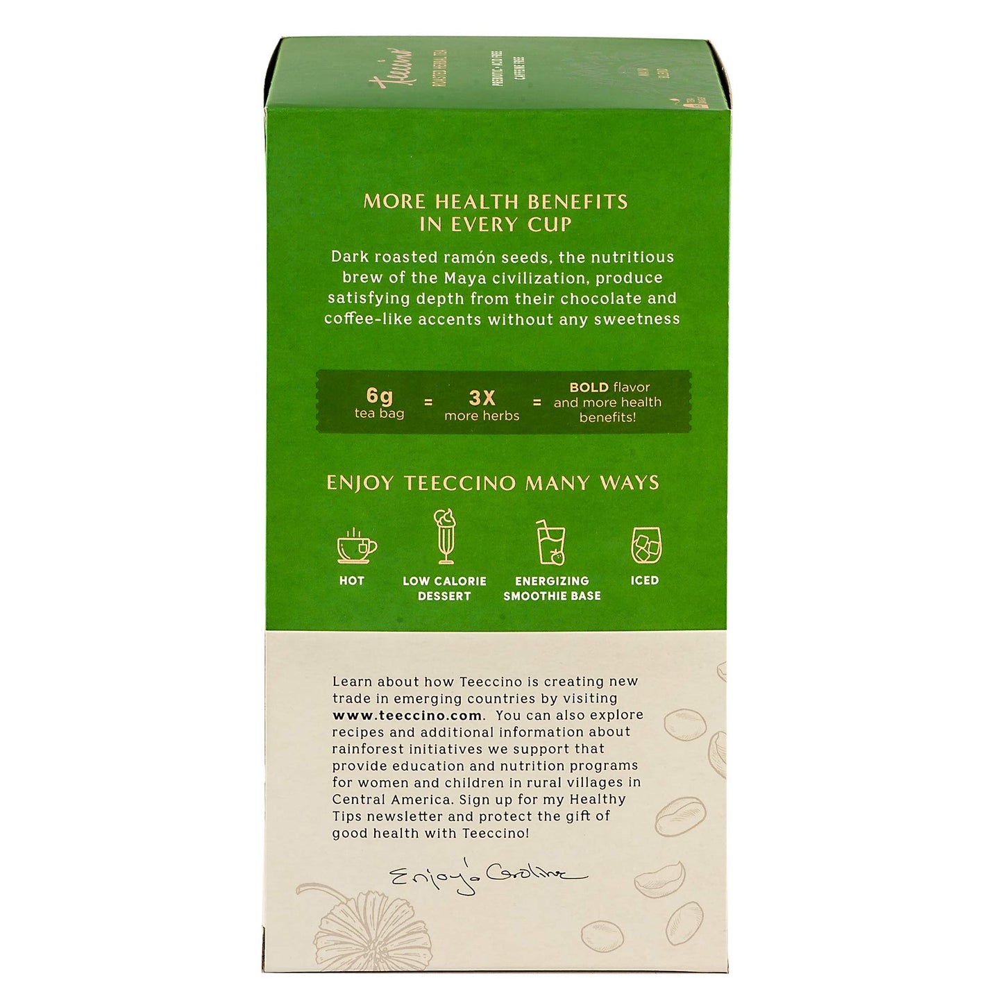 Teeccino Maya Chai Herbal Tea - Caffeine Free, Prebiotic, 25 Tea Bags, Model TEE40121