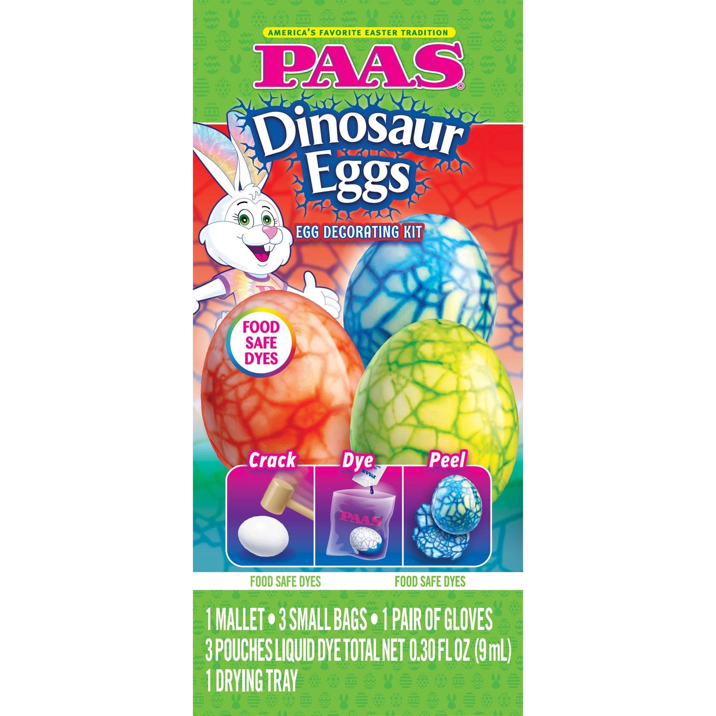 PAAS Dinosaur Eggs Easter Egg Decorating Kit with Liquid Dyes and Tools