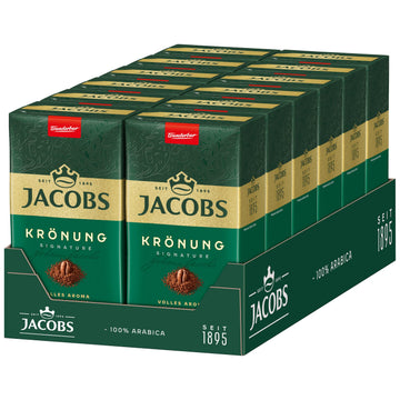 Jacob'S Kronung Ground German Coffee 17.6 Oz, 12 Count