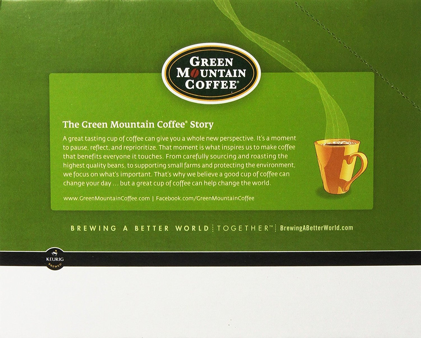 Green Mountain Coffee Half-Caff K-Cup Pods, Medium Roast, 48 Count (2 Boxes of 24 Pods), Coffee/Green