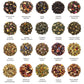 Tea Forte Jubilee Premium Tea Chest Gift Sampler, 40 Count, 2 of Each Blend, Individually Wrapped Pyramid Infuser Bags