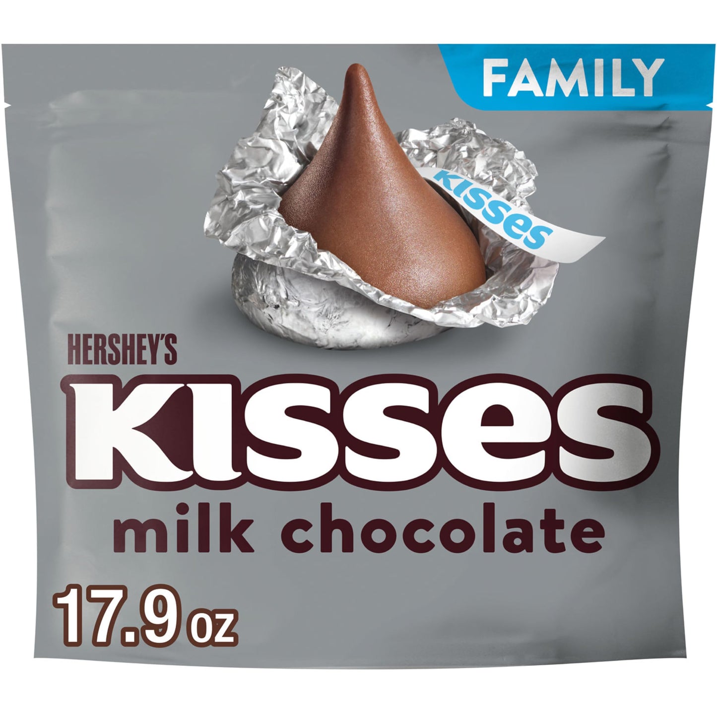 HERSHEYS KISSES Milk Chocolate Candy Family Pack, 17.9 oz