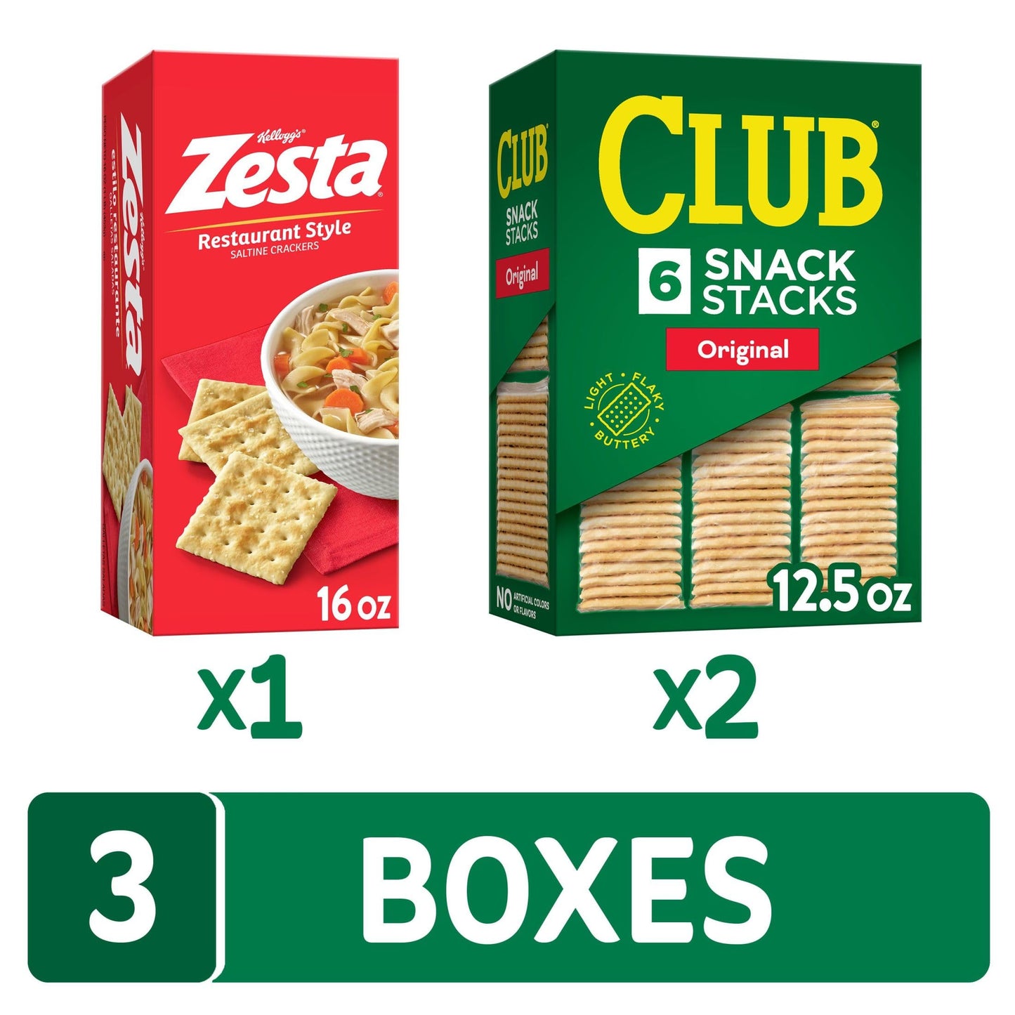 Kelloggs Club And Zesta Crackers, Soup Crackers, Party Snacks, Variety Pack (4 Boxes)