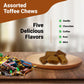 Fusion Sweets Assorted Toffee Candy - 1 Pound Bulk Chews, 75 Pieces, Five Flavors: Vanilla, Chocolate, Coffee, spirit-inspired flavor, Mint, 6.02 x 2