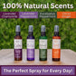 Aromatherapy Mist Set Of 4 - Linen Spray, Natural Air Freshener, Pillow Spray, Room Spray. Essential Oil Spray Variety Pack Lave