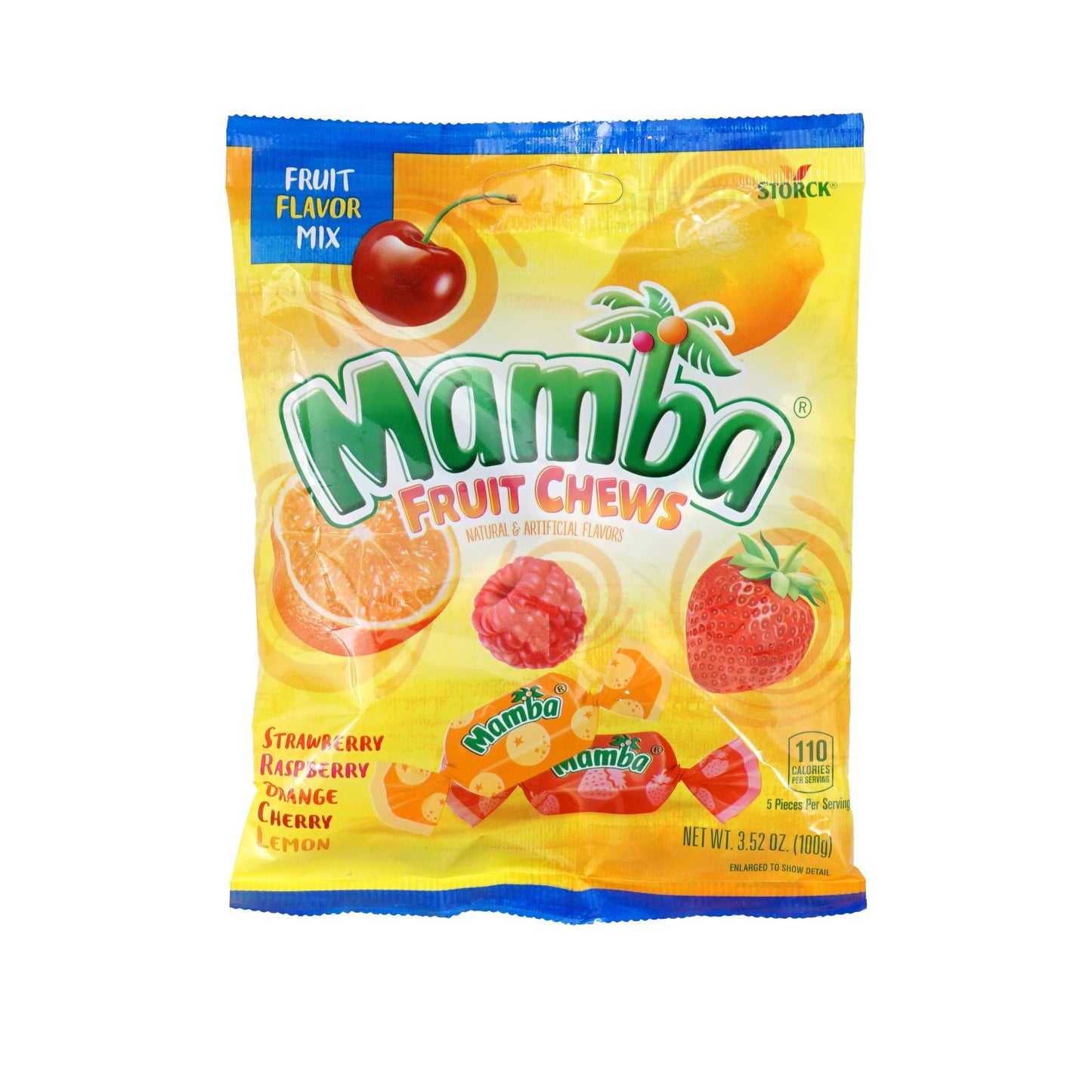 Fruit Chews Mamba Candy, Mamba Fruit Chews, Pack Of 2 (3.52 Ounce Each Bag)