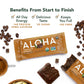 ALOHA Organic Plant Based Protein Bars - Chocolate Espresso, Vegan, Gluten-Free, Low Sugar, 12 Bars, 1.98 oz per Bar