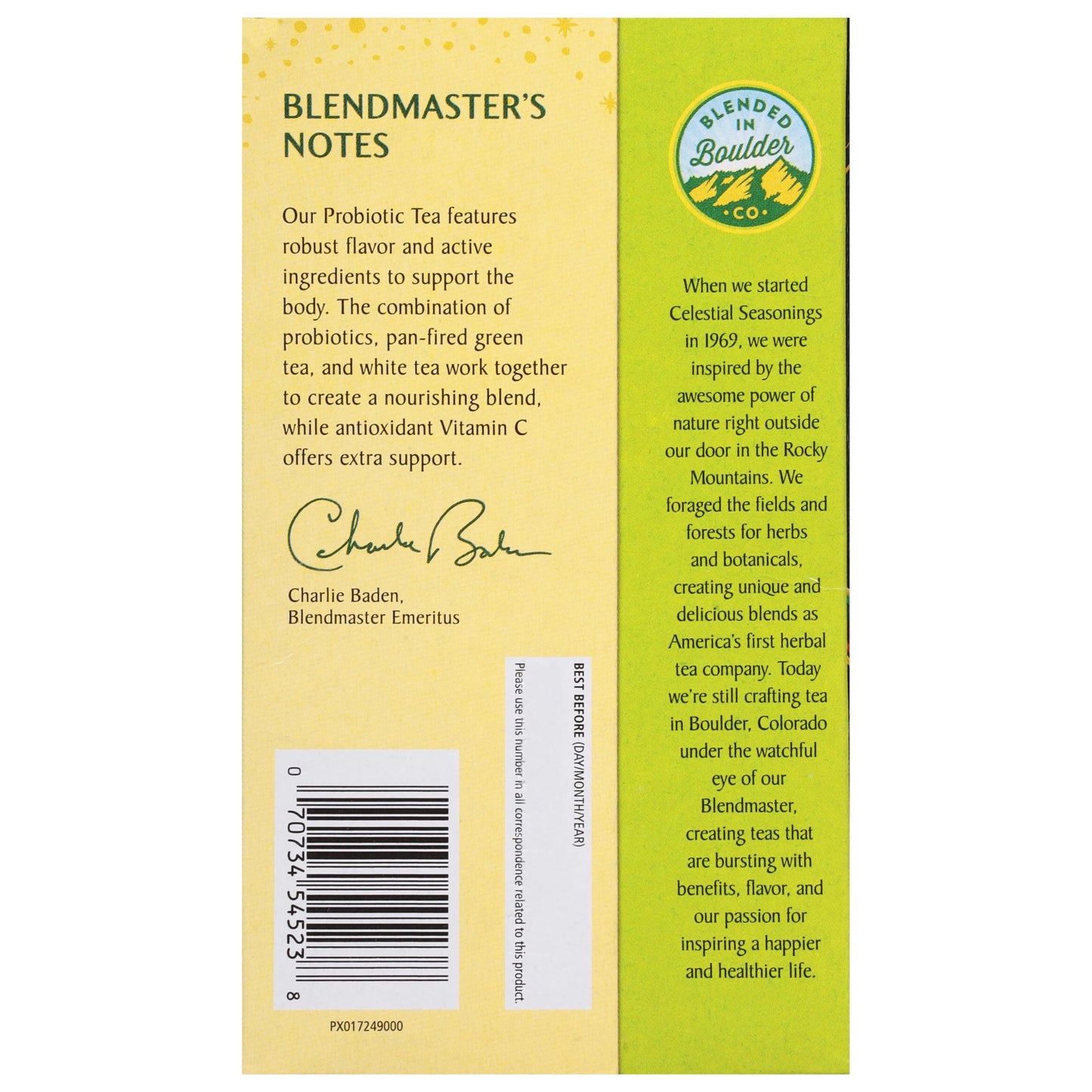 Celestial Seasonings Green Tea Probiotic Tea, Caffeinated, 16 Count, Pack of 6, Natural