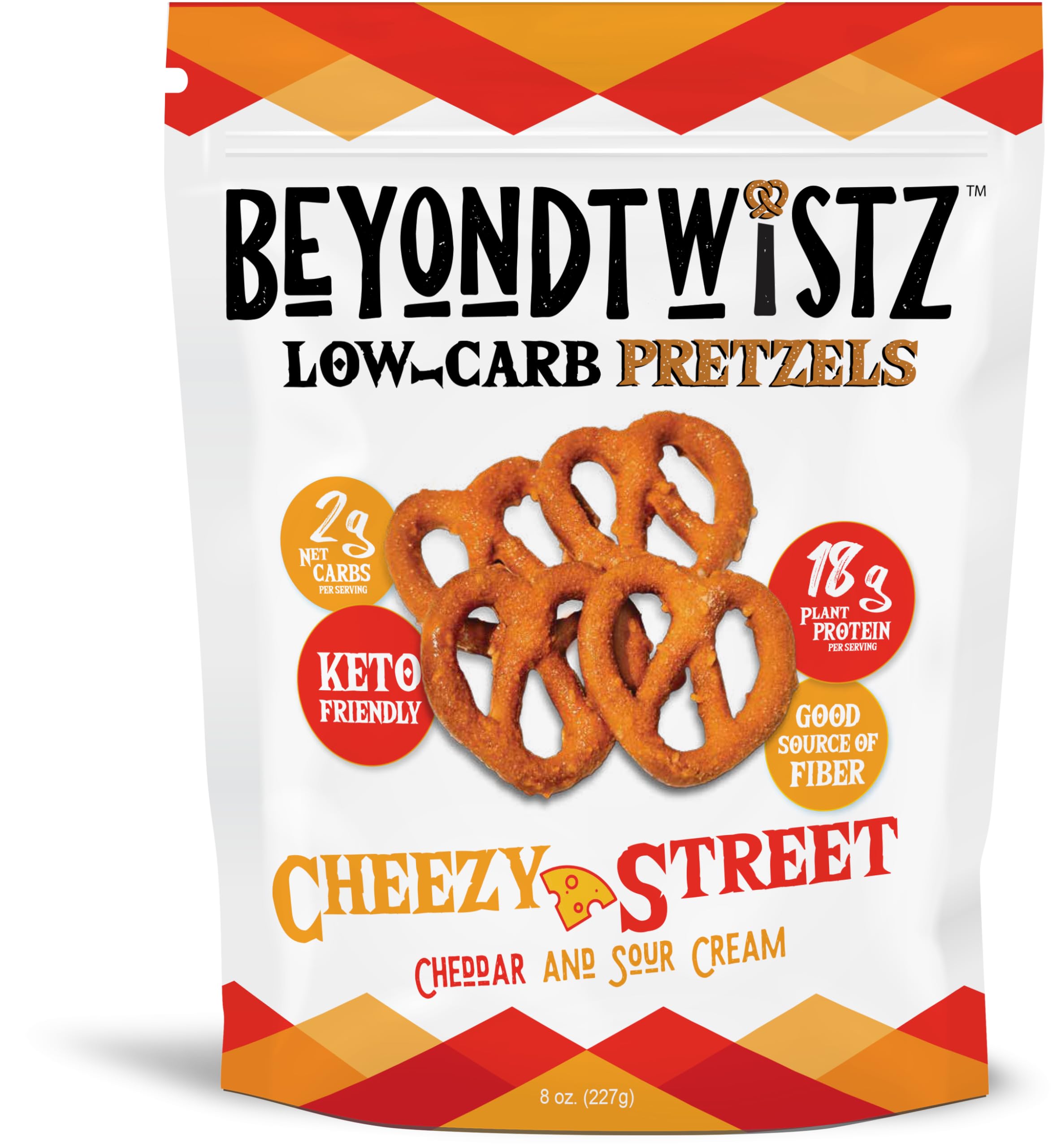 Cheezy's BeyondChipz Cheezy Street Low Carb Pretzels, Keto Friendly, 2g Net Car ...