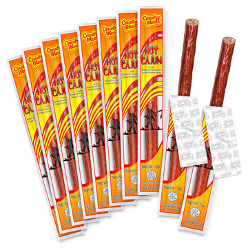 Country Meats, Meat Sticks, 0 Trans Fat, Usda Certified, Good Source Of Protein, Carb Conscious Snack (10 Meat Sticks, Hot Cajun