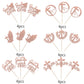YCTHUNFISH 24 Pack Cupcake Toppers - Glitter Cross Dove of Peace, Rose Gold, Bamboo Material, Ideal for Religious Parties and Baby Showers