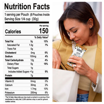 Beanvivo Healthy Snacks For Mature-Themeds & Kids With 7G Protein & 5G Fiber Per Serving With Dried Edamame, Roasted Cashew And Black Chickpeas - Vegan & Gluten Free - Keto Friendly & Non-Gmo - 8Pack (1.05 Oz Each Pouch)