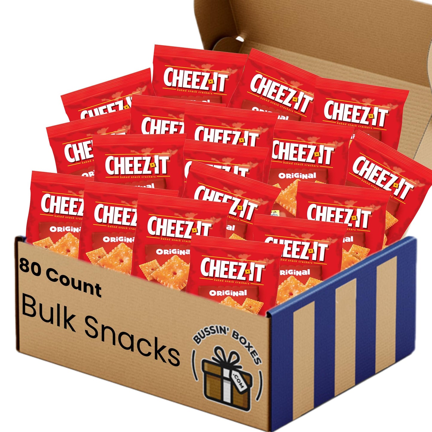 Bulk Cheez-It Original Cheddar Cheese er Snack Packs by Bussin Boxes (1.5 Ounce Pack of 80)