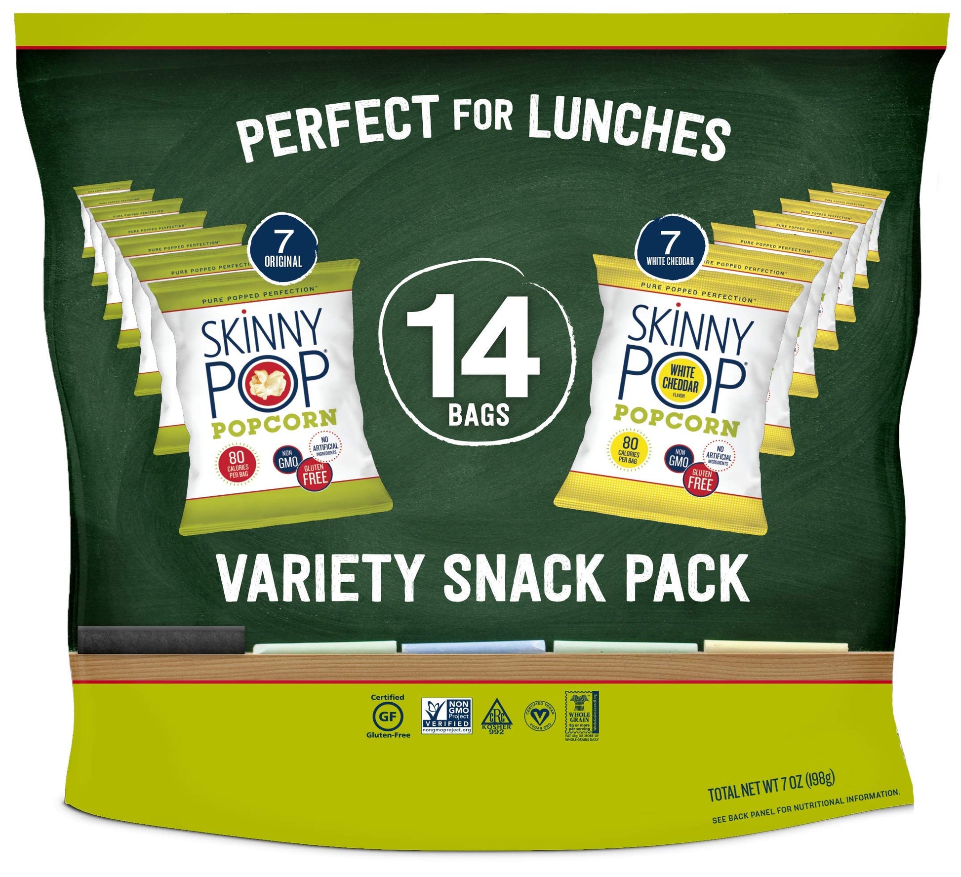 SkinnyPop Variety Pack, 0.5 Oz, 14 Ct