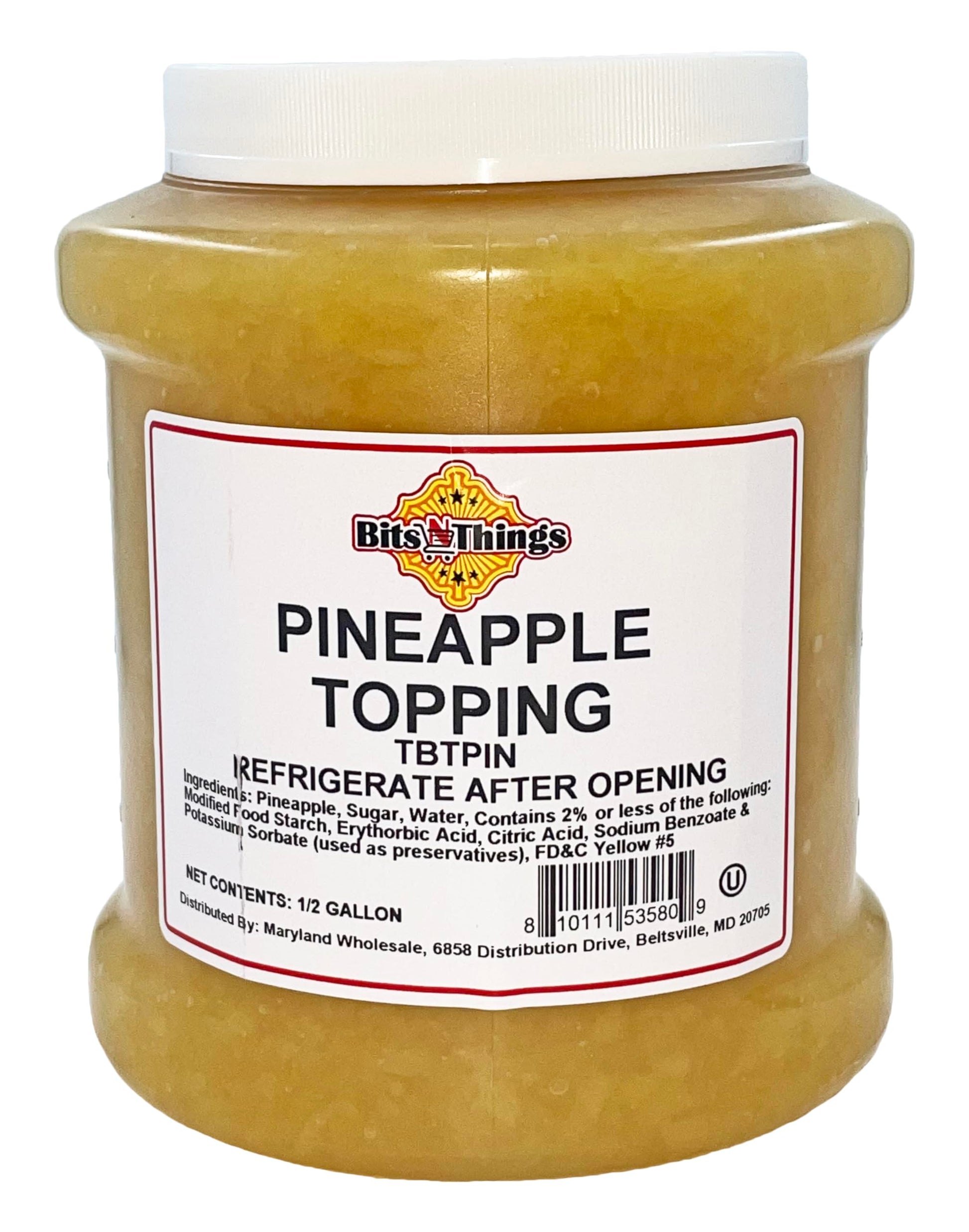 Bits N Things Pineapple Dessert Topping | 64 oz. | Kosher | Made in America