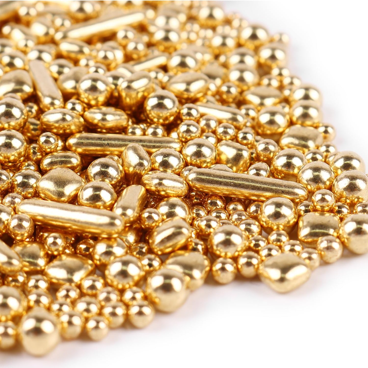 Cobakey Gold Sprinkles for Cake Decorating, Edible 3.5 Ounces, Gold Pearl, Perfect for Cupcakes and Weddings