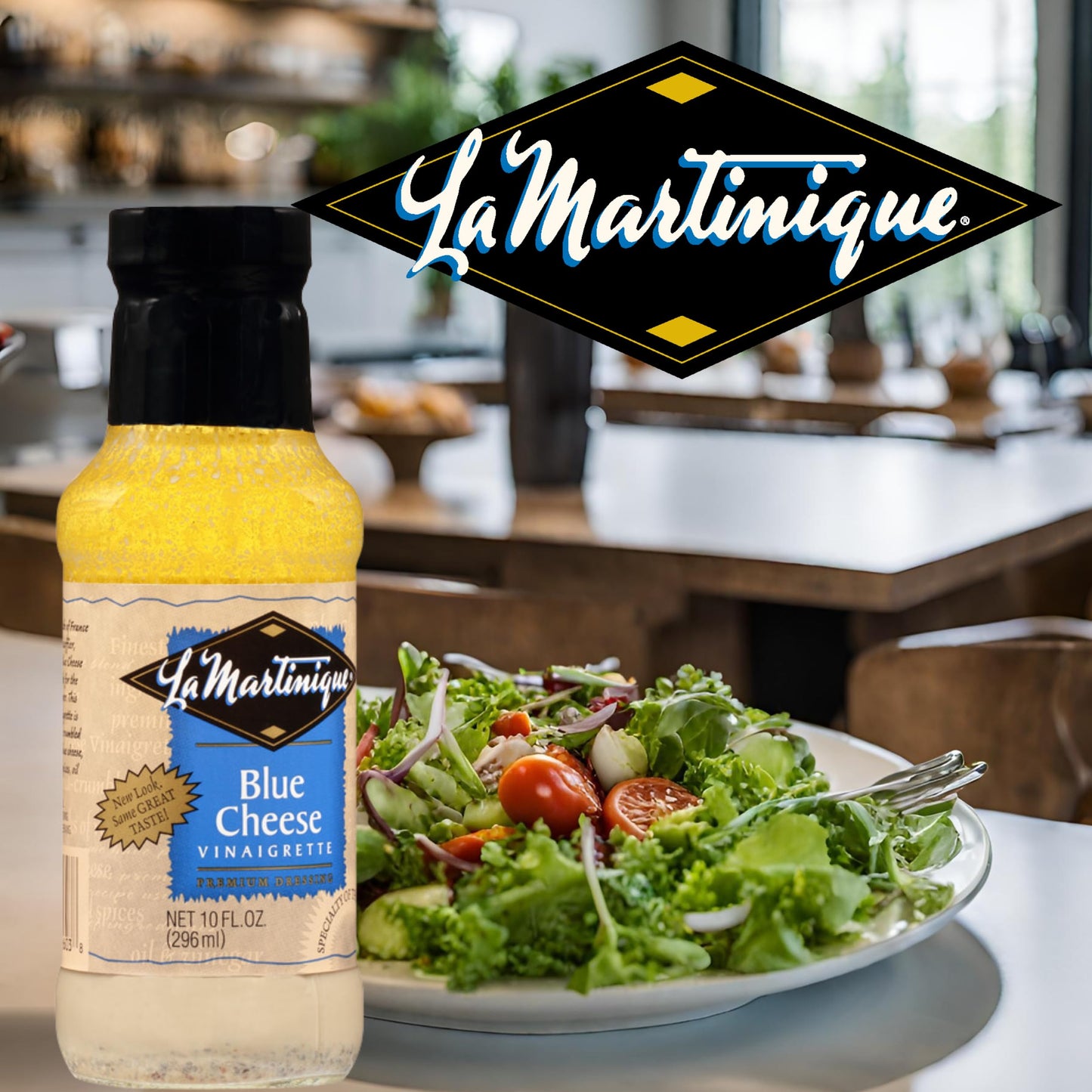 La Martinique Blue Cheese Vinaigrette Dressing 10 Ounce Bottle (Pack Of 1)