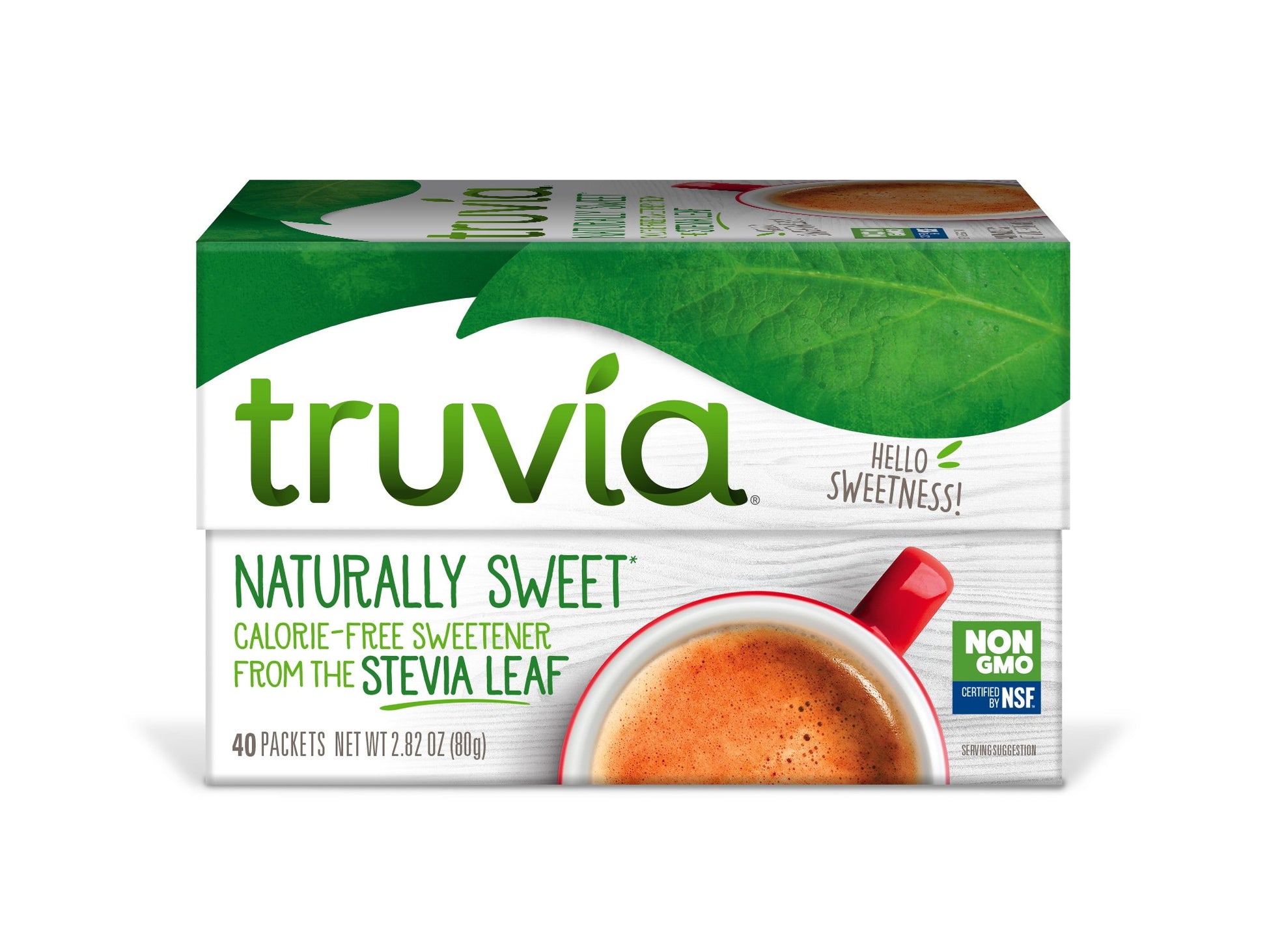 Truvia Natural Stevia Sweetener Packets, 2.82 Oz (40 Ct)